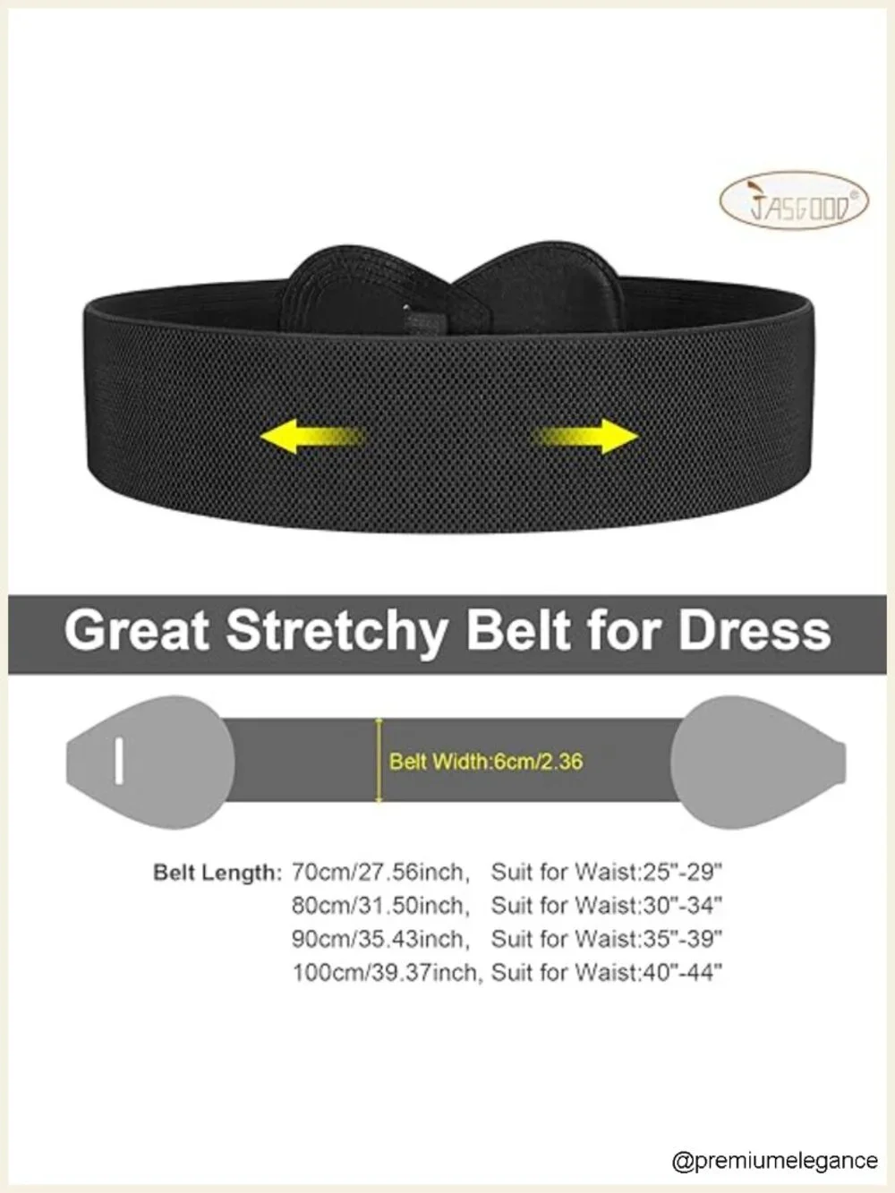 3 Pack Stretchy Elastic Wide Waist Belts for Women Adjustable Dress Belt with